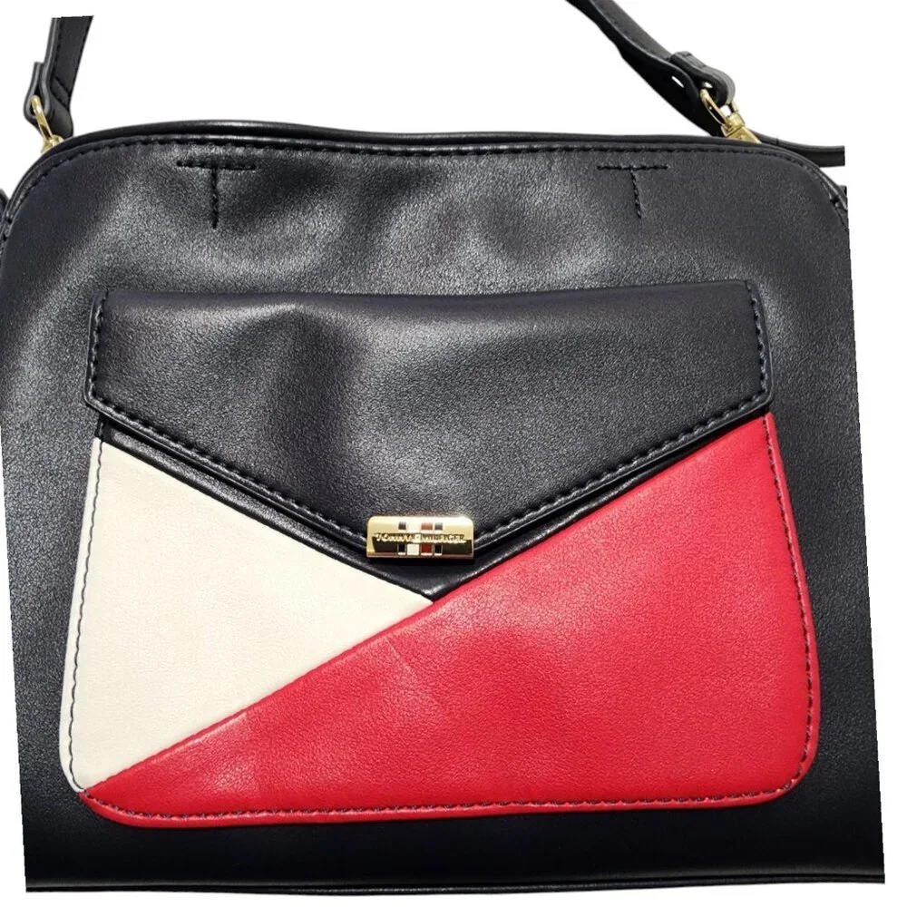 Tommy Hilfiger Women's Classic Tote Bag Black Purse Medium NWT Crossbody + Strap